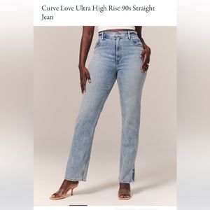 Abercrombie & Fitch 90’s Straight Jeans CURVE LOVE